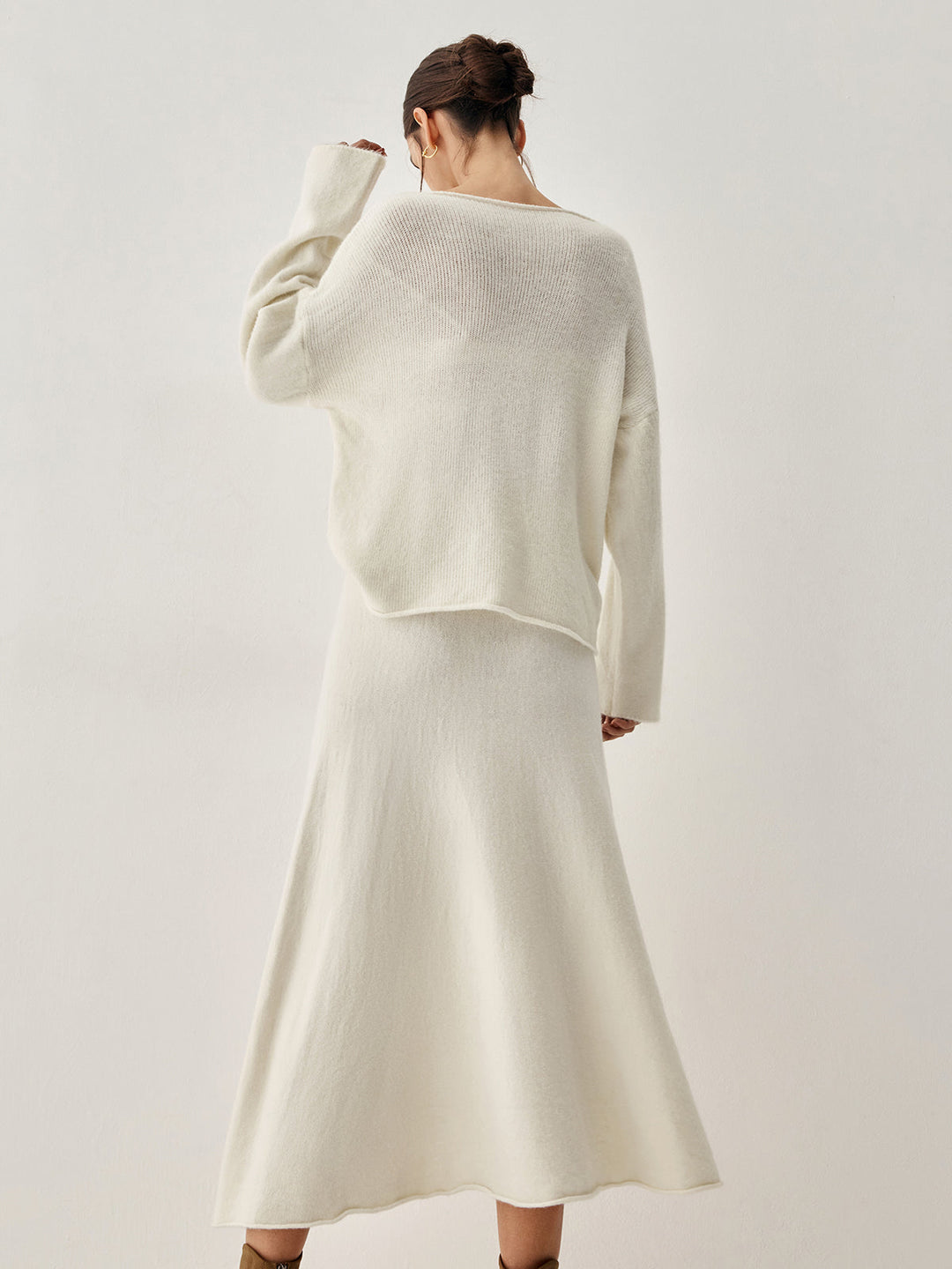 Salaş Triko Oversize Kazak – Ekru
