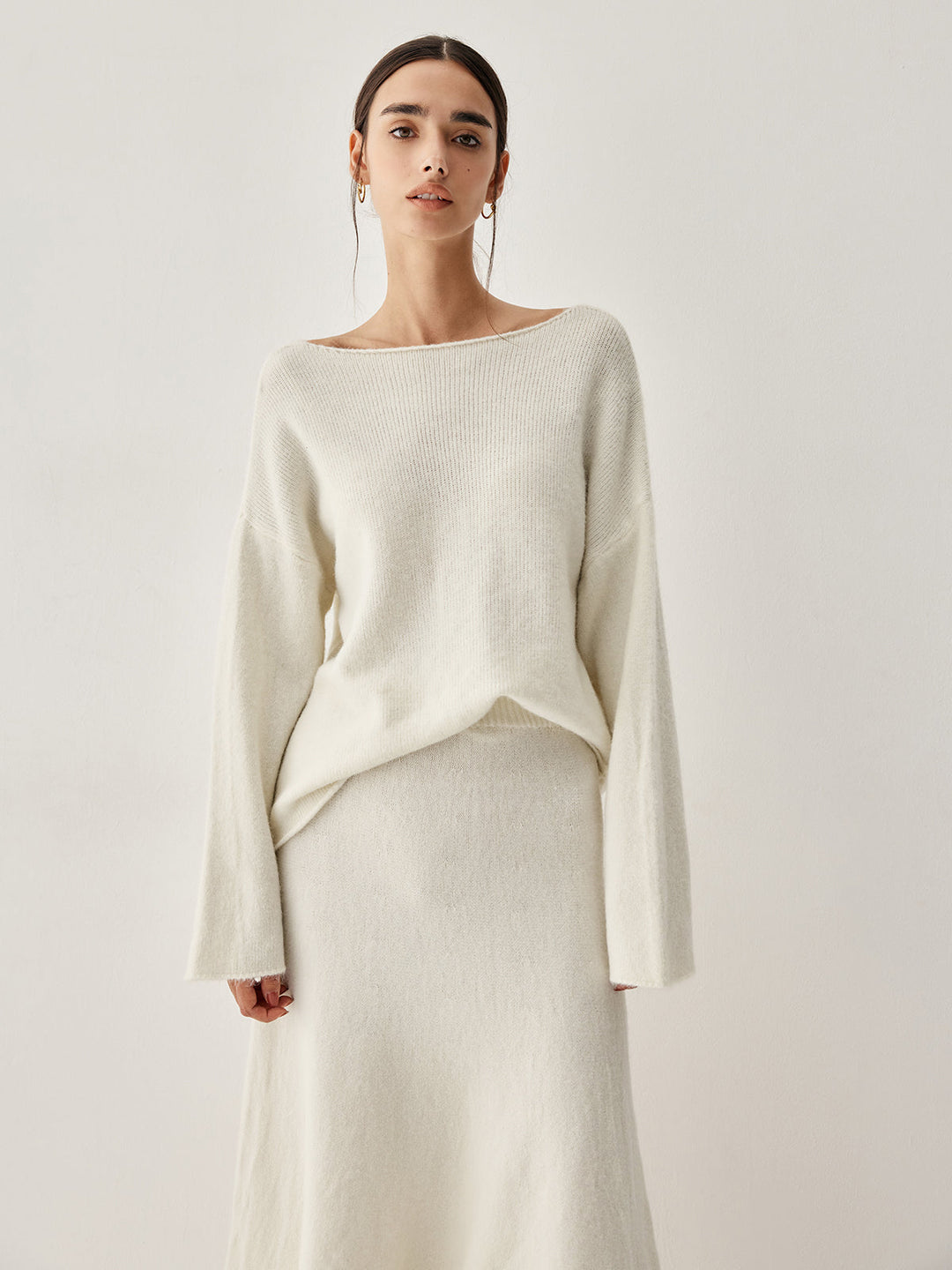Salaş Triko Oversize Kazak – Ekru