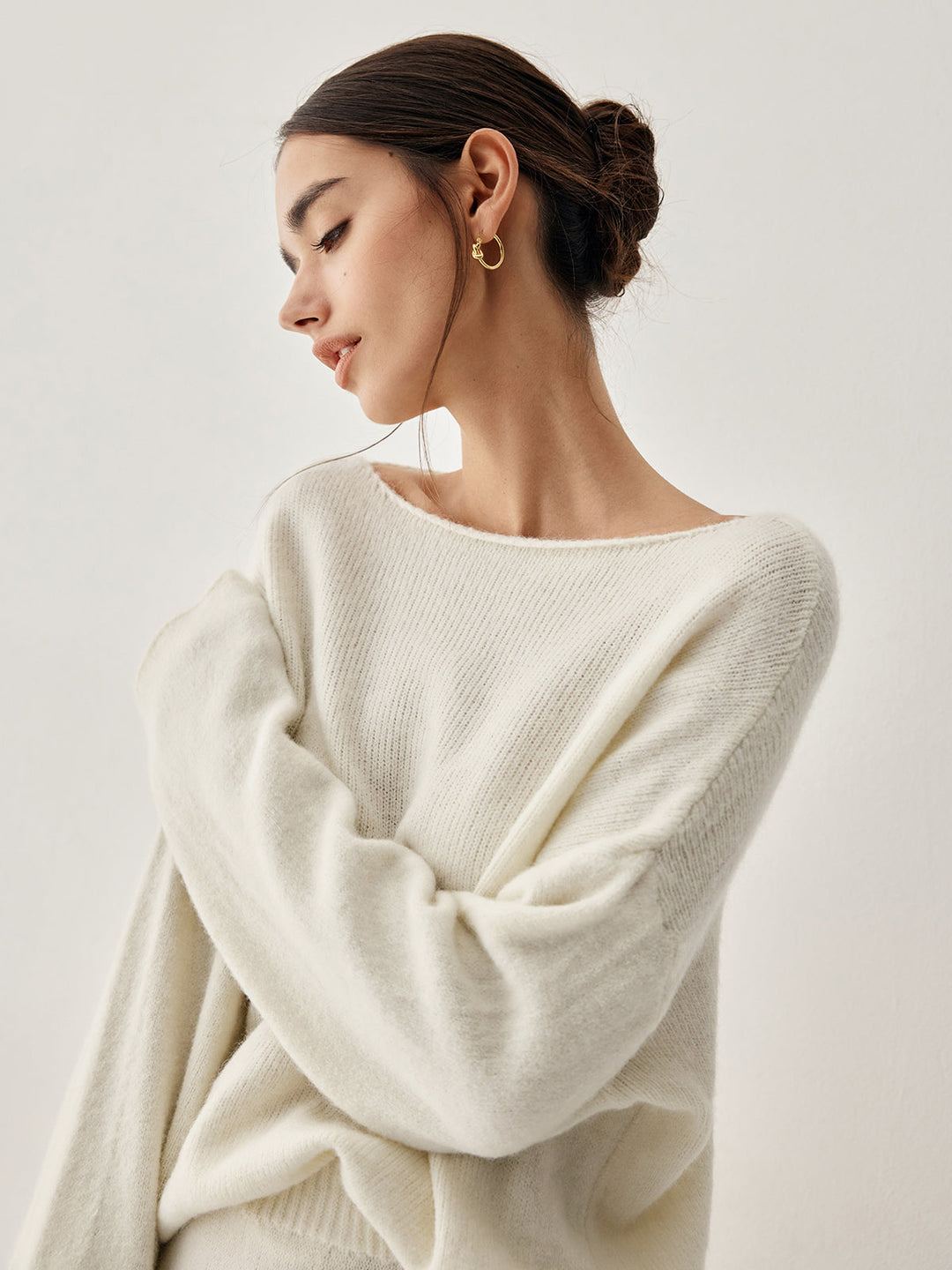 Salaş Triko Oversize Kazak – Ekru
