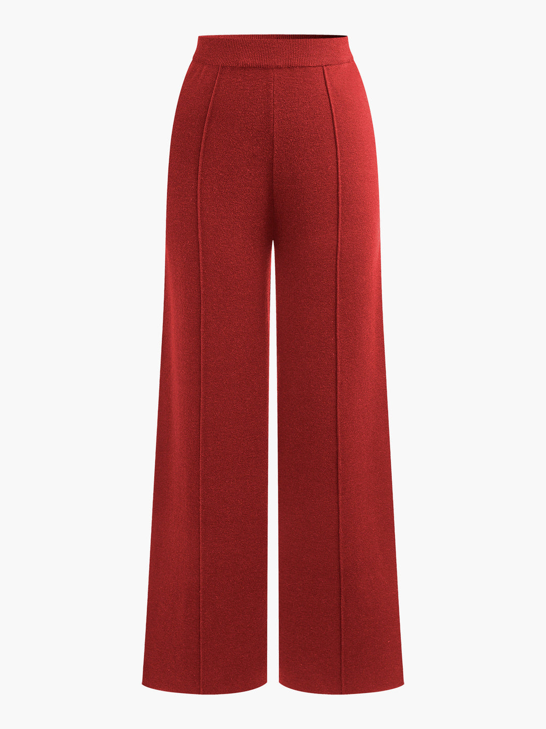 Geniş Paça Triko Pantolon – Ekru