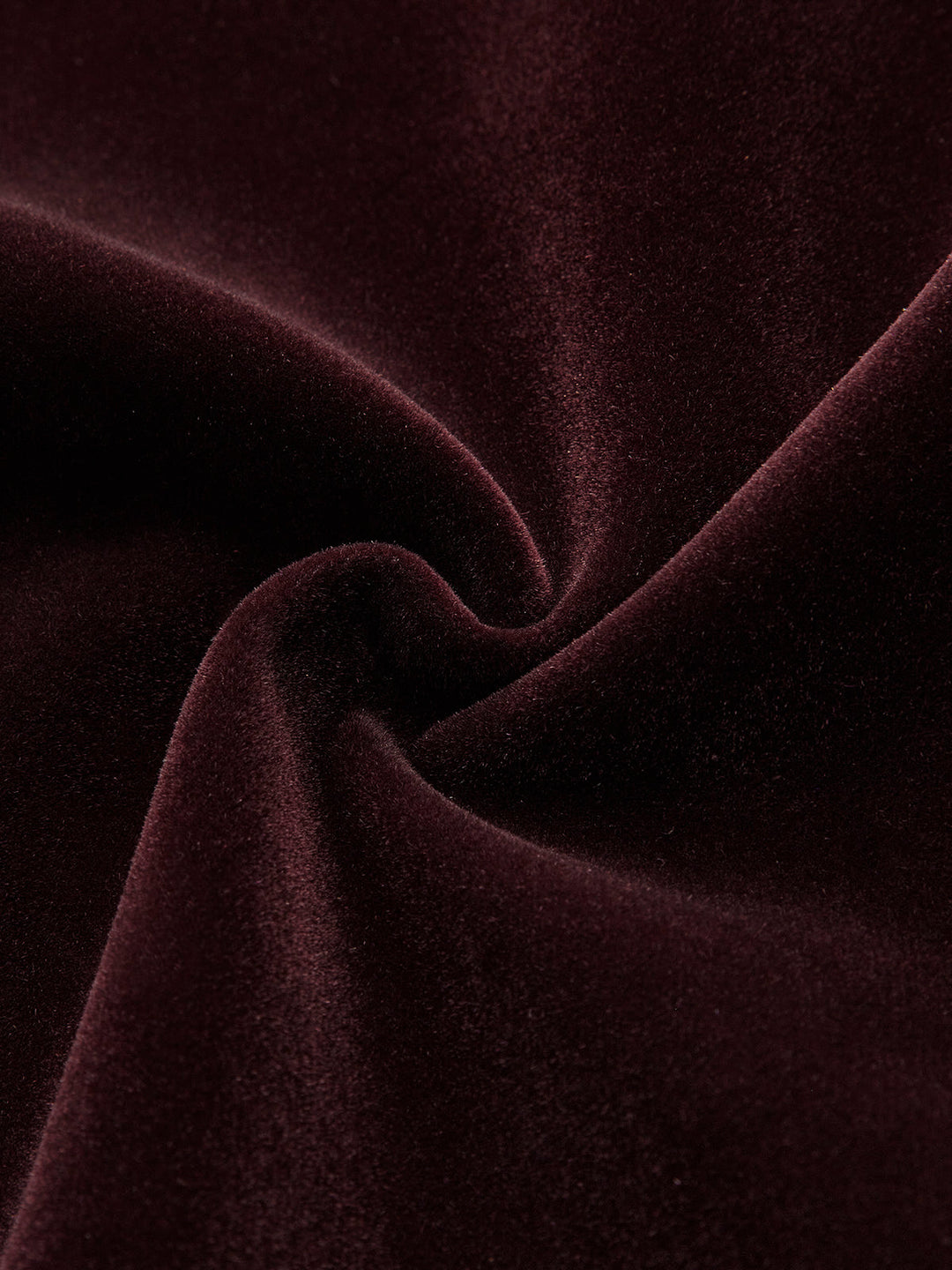 Kadife Düz Kesim Düğmeli Ceket – Bordo