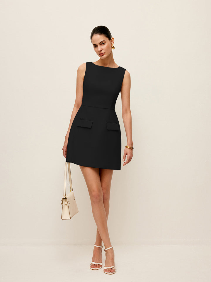 Kolsuz Pilili Mini Elbise – Mint