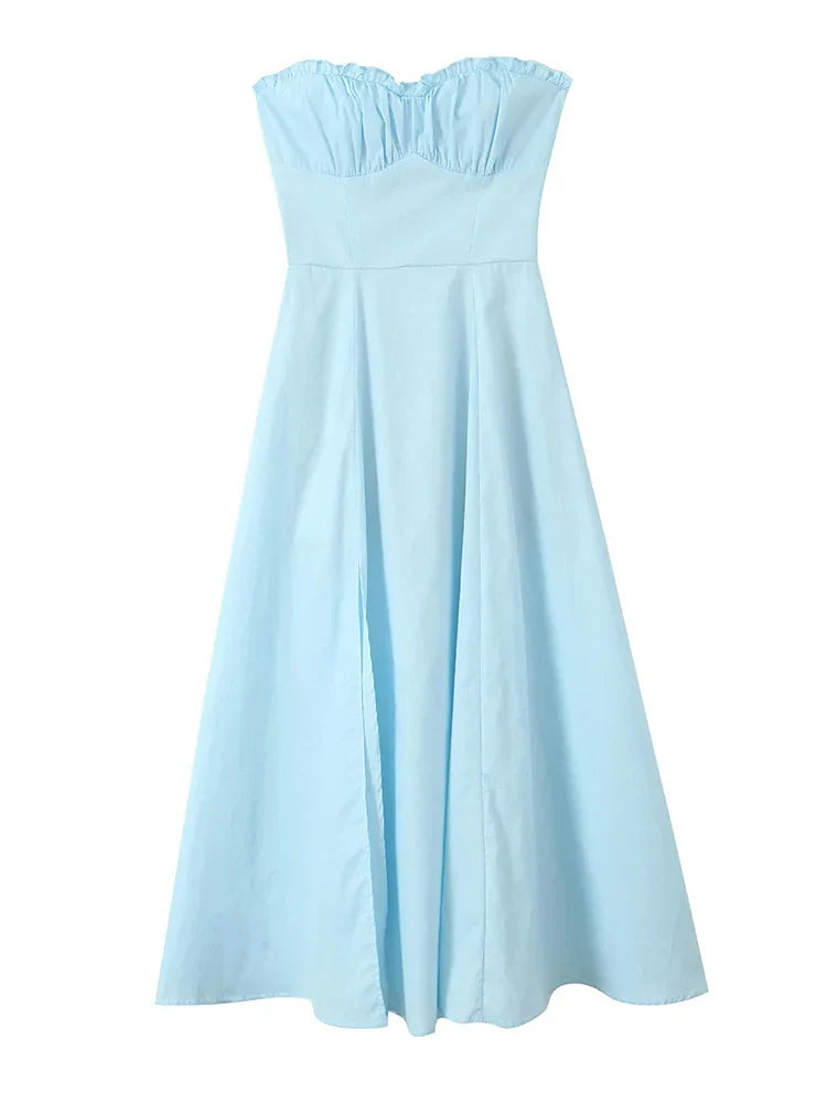 Lacework Slit Elbise Set - Sarı
