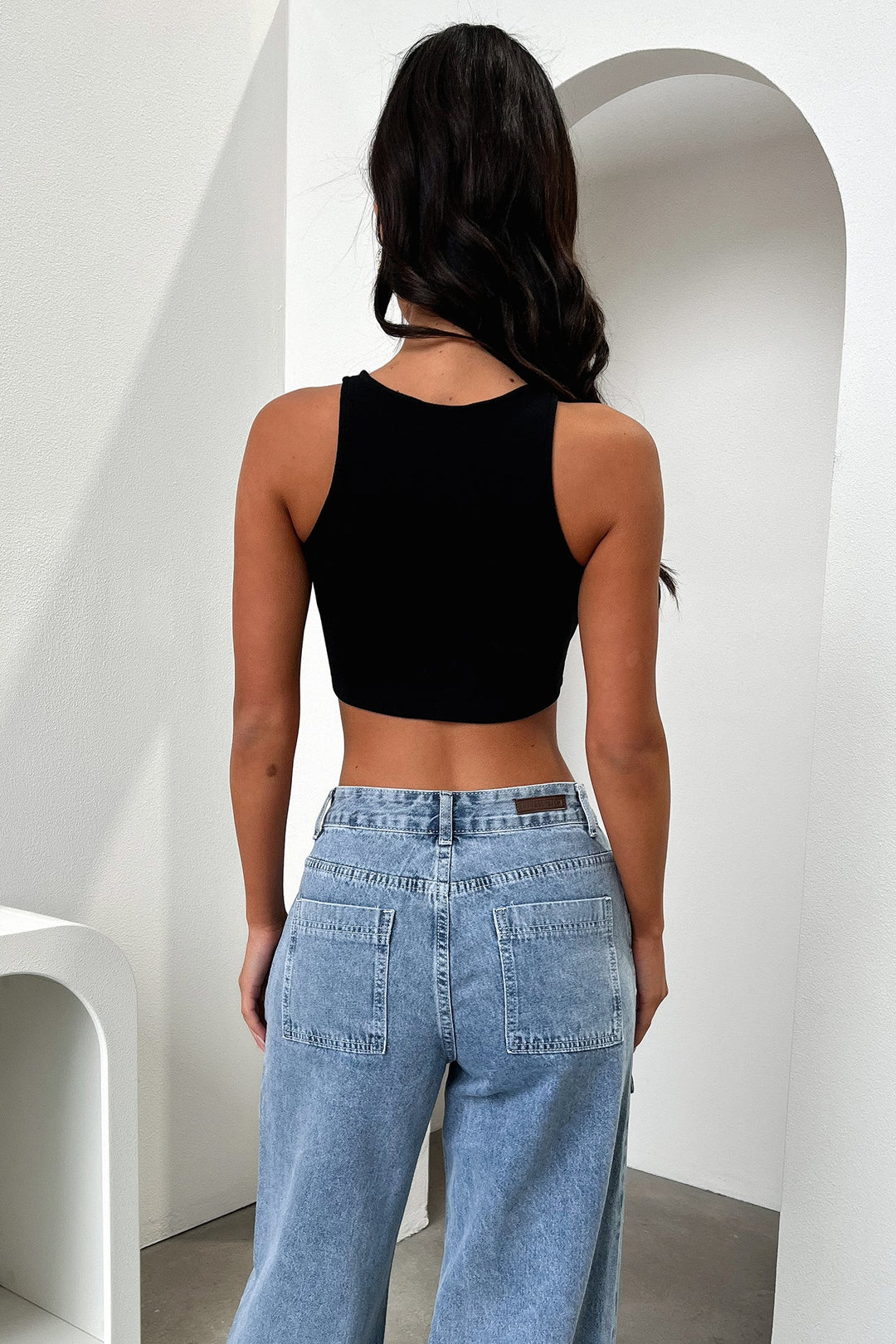 Adelina Crop - Siyah