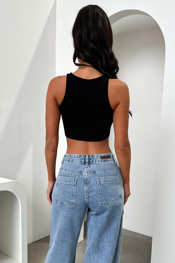 Adelina Crop - Siyah