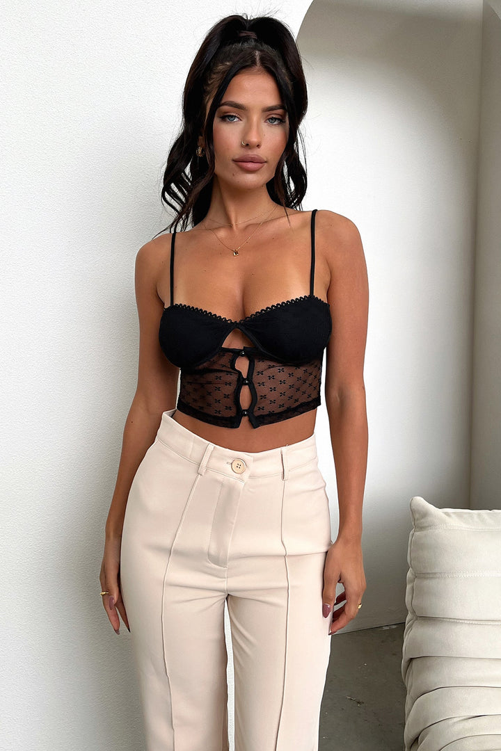 Kacey Crop - Siyah