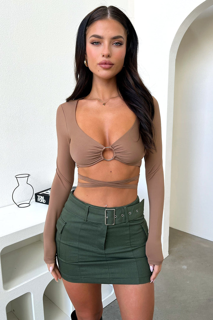 Bella Crop - Kahverengi