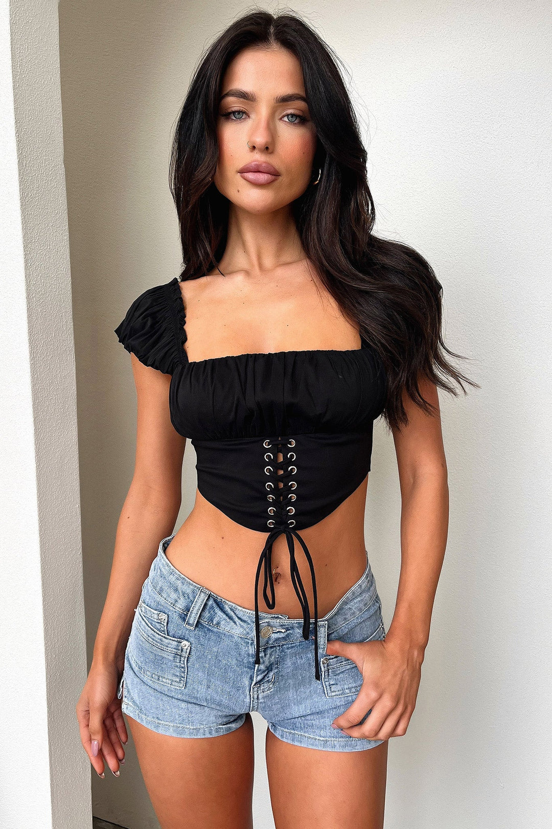 Maci Crop - Siyah