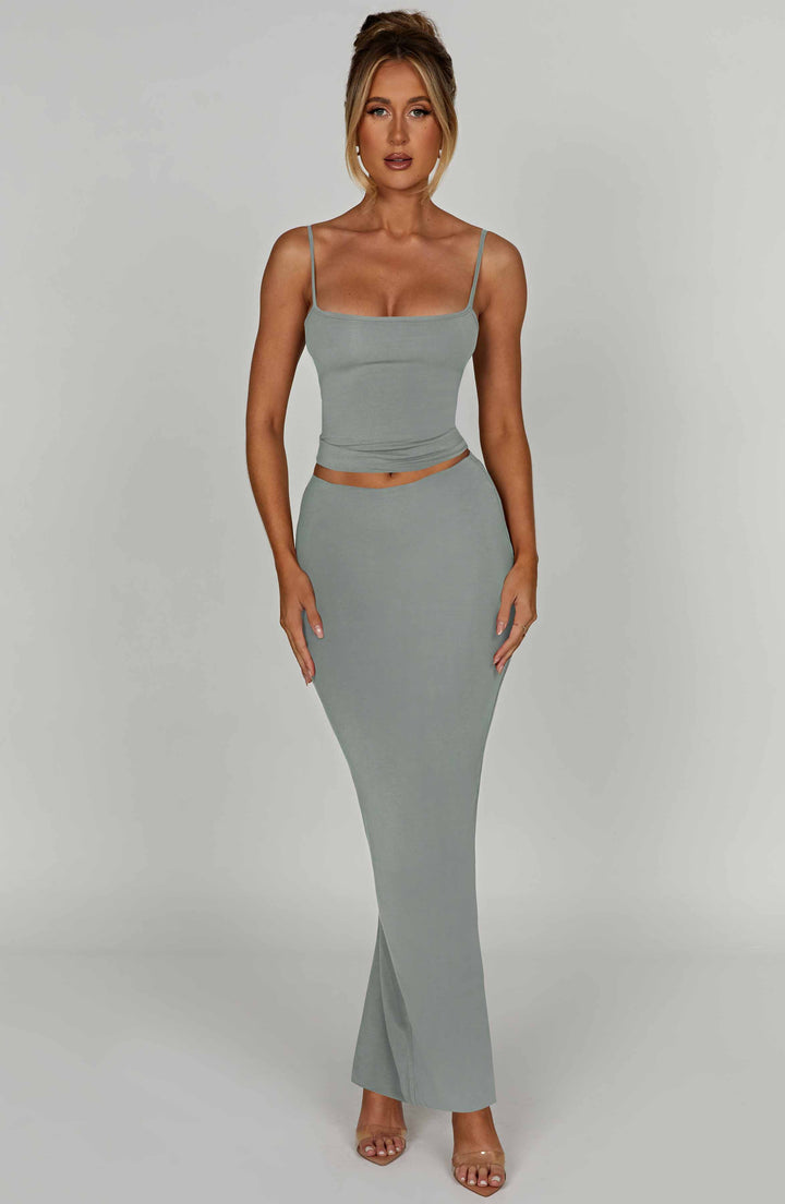 İnce Askılı Fit Kesim Crop Top – Mint