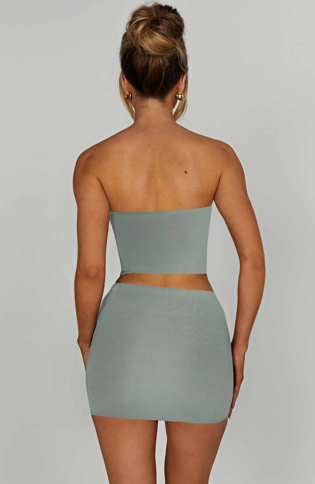 Straplez Crop Top – Su Yeşili